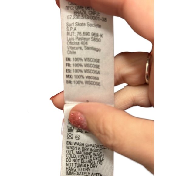 Roxy Womens Floral Open-Front Kimono Cardigan M/L Rust Orange & White Lightweigh - Picture 7 of 7